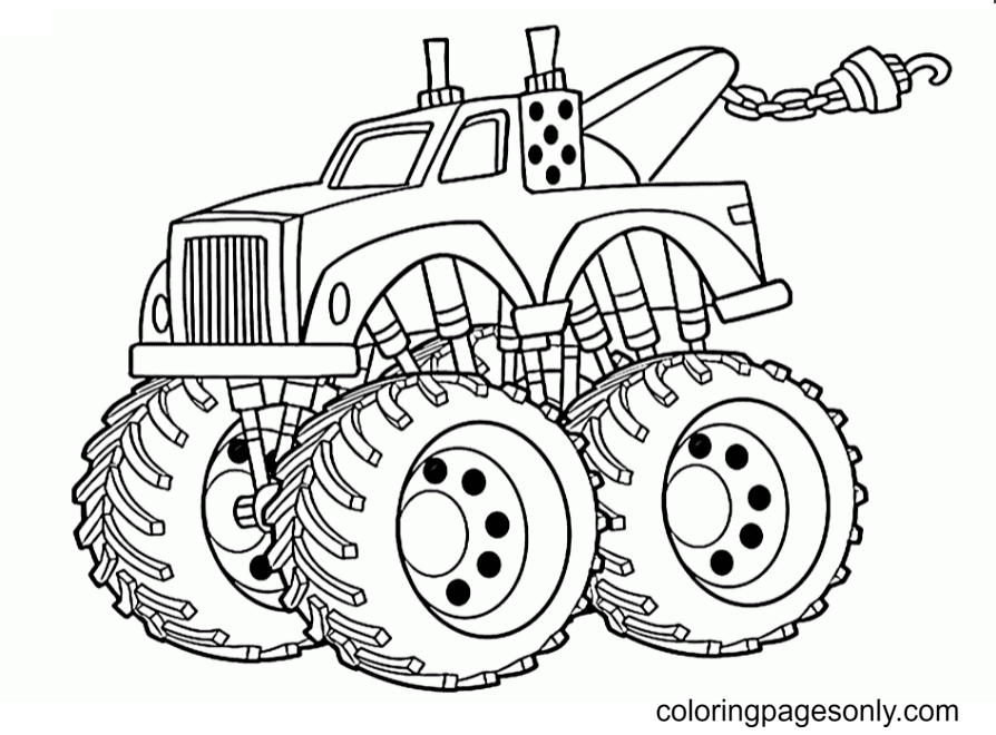 75 Monster Truck Coloring Pages for Kids Printable 54