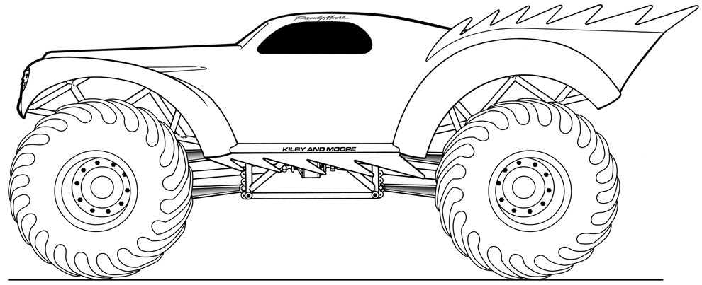 75 Monster Truck Coloring Pages for Kids Printable 59