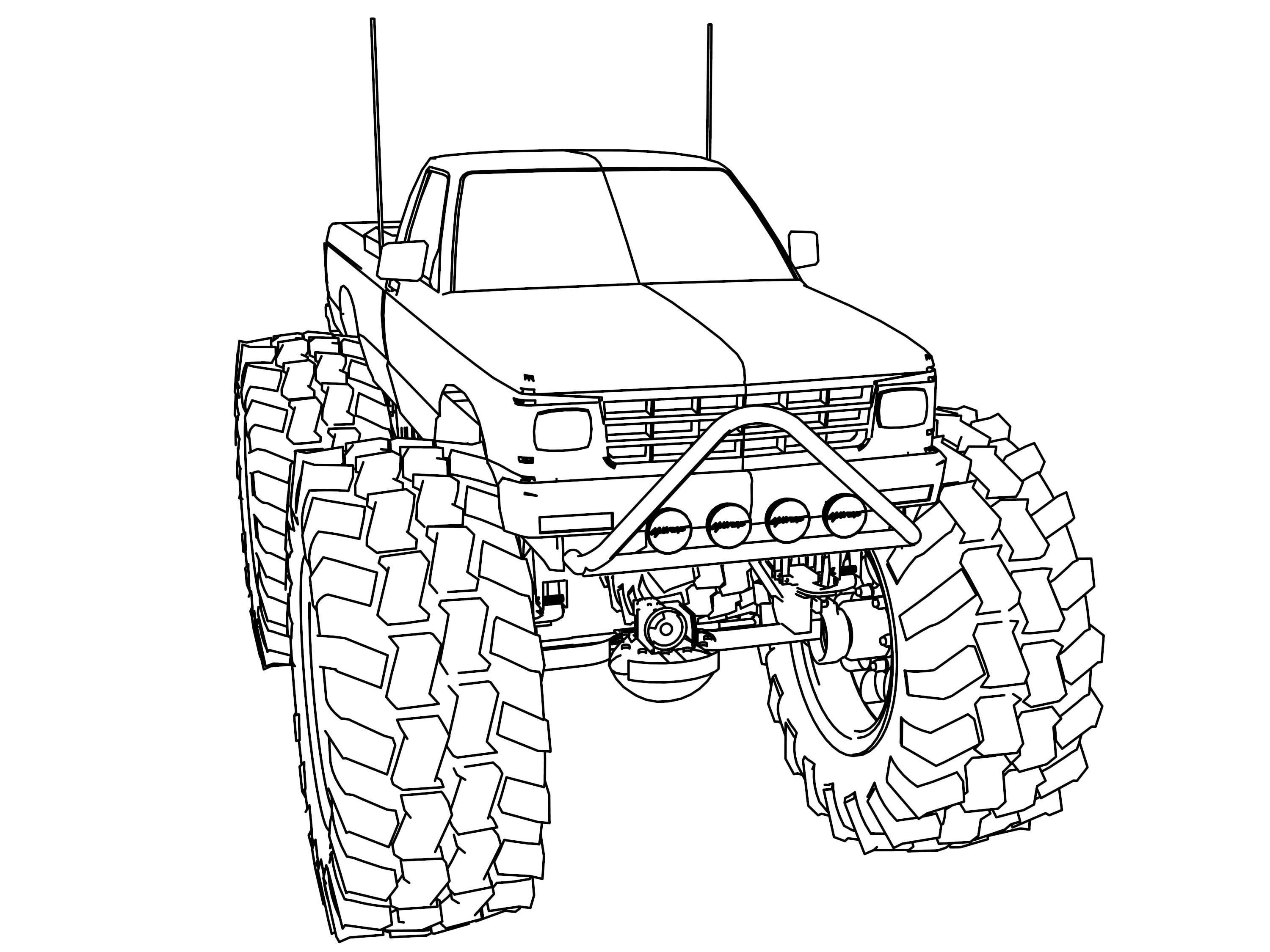 75 Monster Truck Coloring Pages for Kids Printable 6