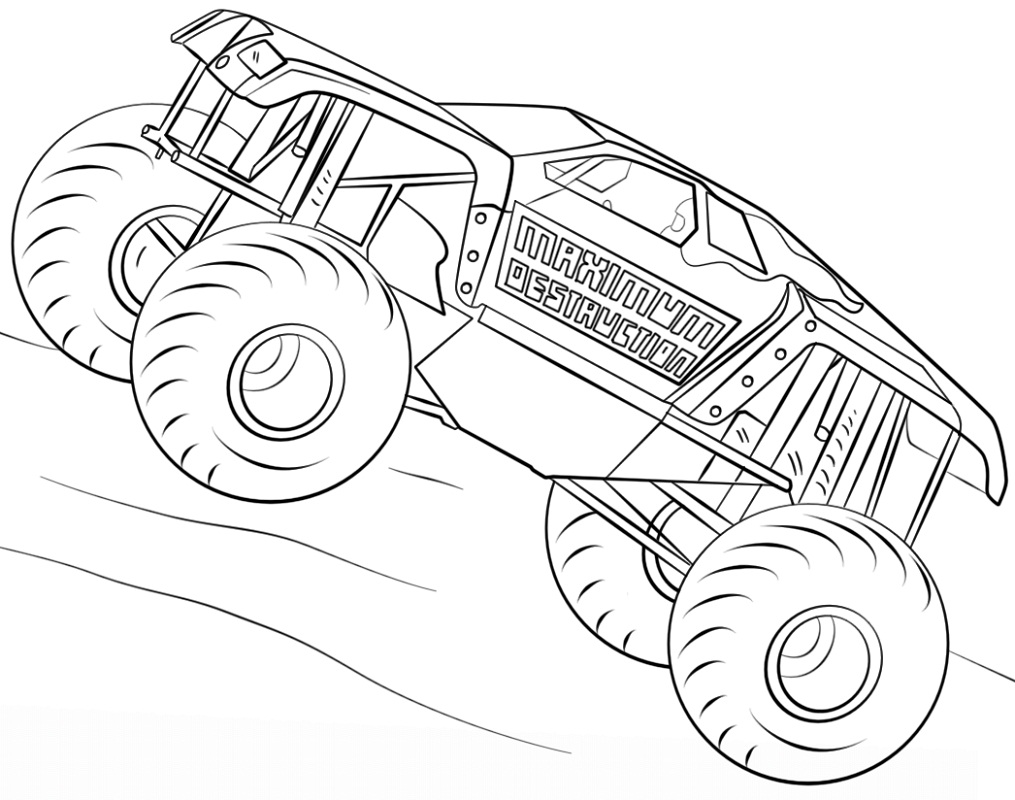 75 Monster Truck Coloring Pages for Kids Printable 60