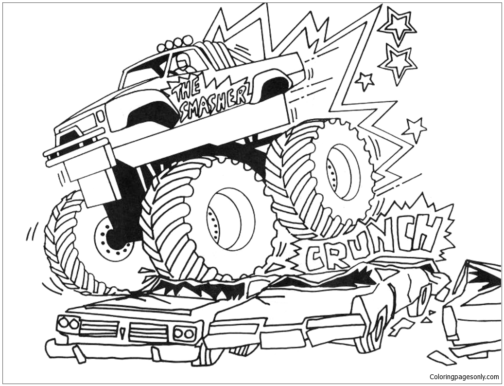 75 Monster Truck Coloring Pages for Kids Printable 63