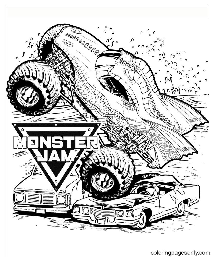 75 Monster Truck Coloring Pages for Kids Printable 69