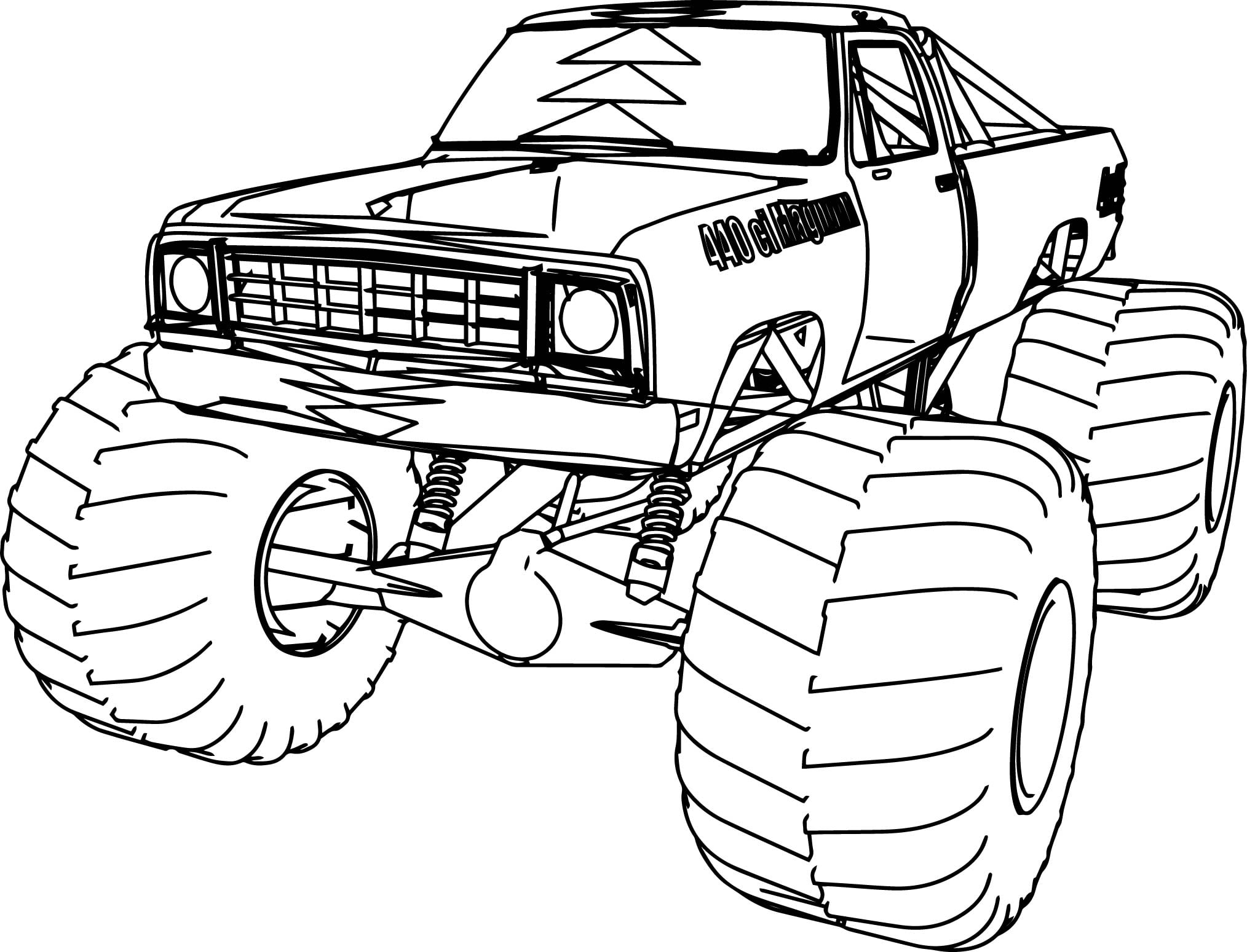 75 Monster Truck Coloring Pages for Kids Printable 7