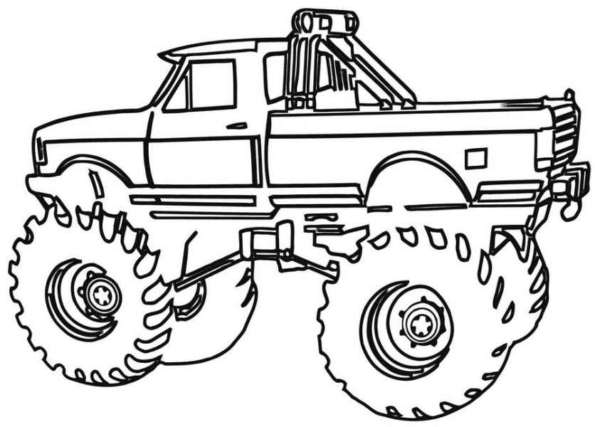 75 Monster Truck Coloring Pages for Kids Printable 70