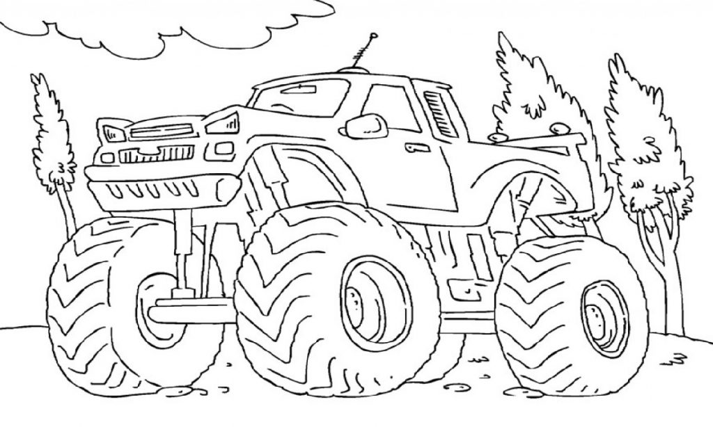 75 Monster Truck Coloring Pages for Kids Printable 74