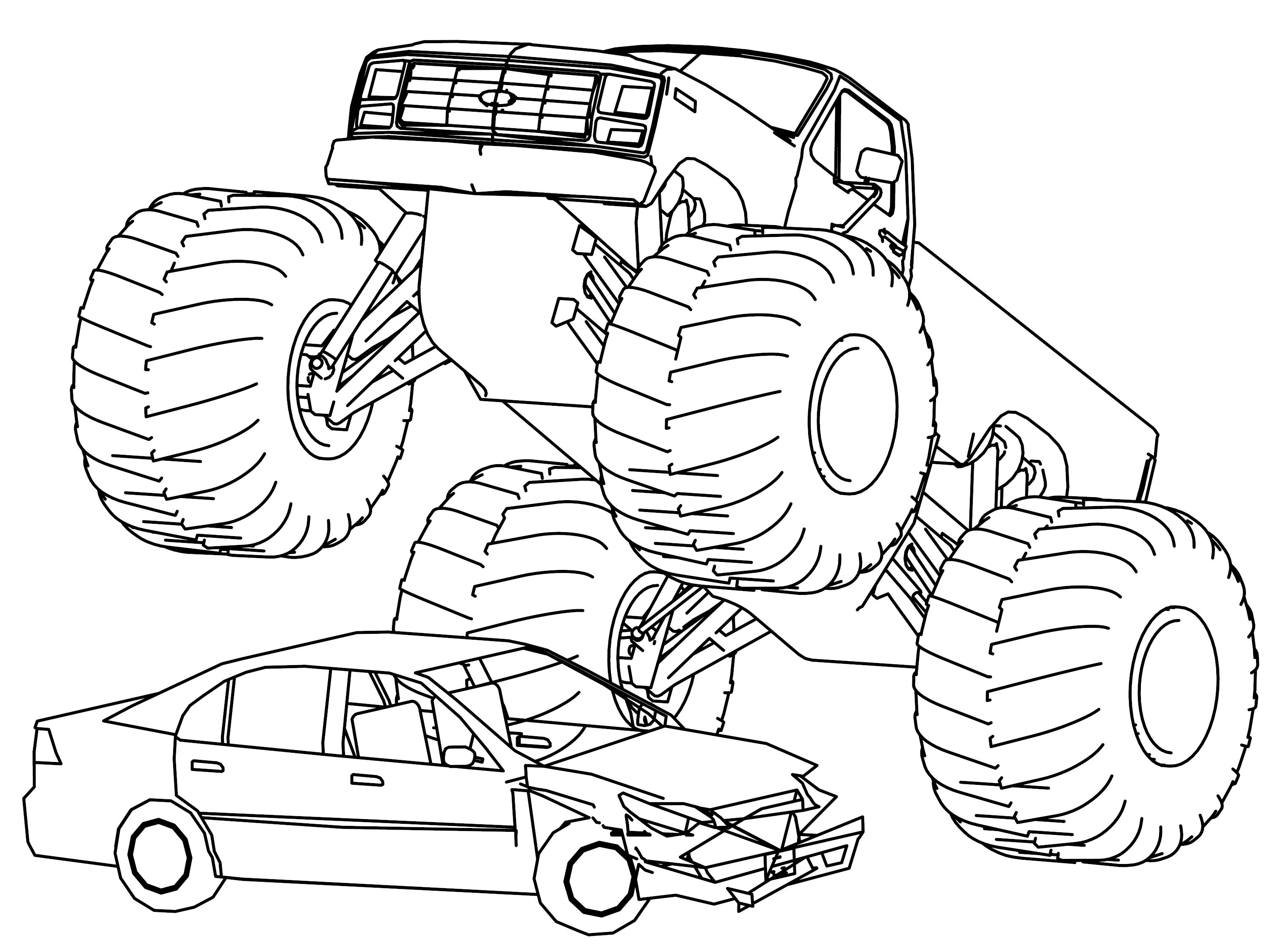 75 Monster Truck Coloring Pages for Kids Printable 8