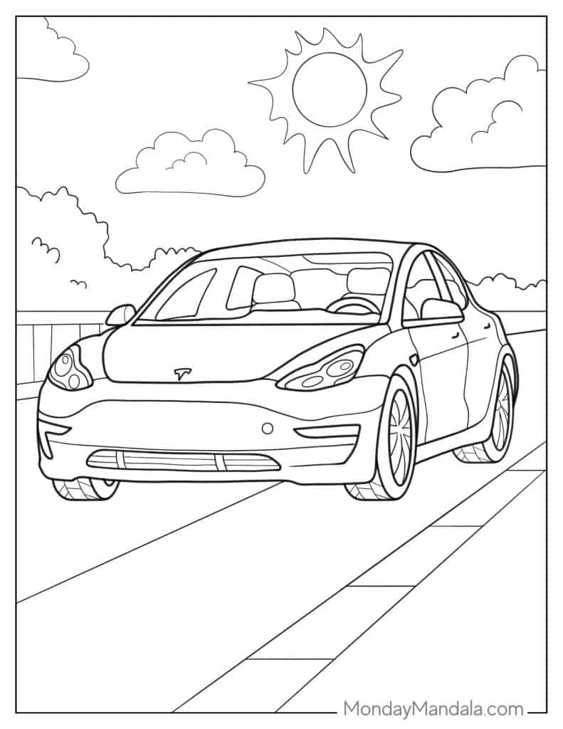 76 Cool Tesla Coloring Pages Printable 11