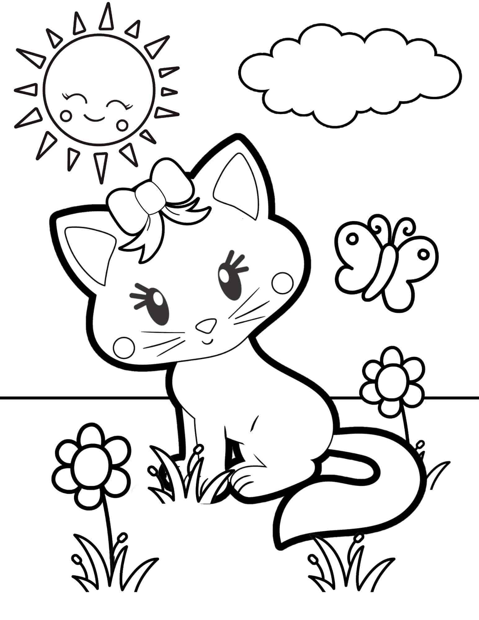 76 Kitten Coloring Pages Printable 10