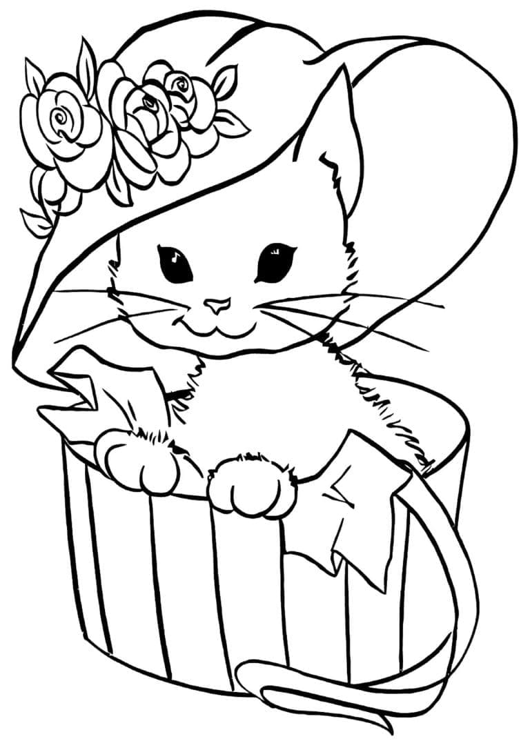 76 Kitten Coloring Pages Printable 13