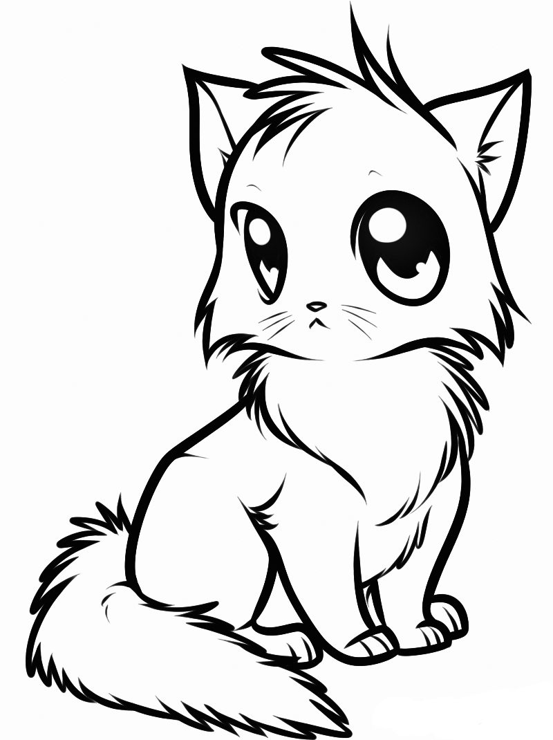 76 Kitten Coloring Pages Printable 14