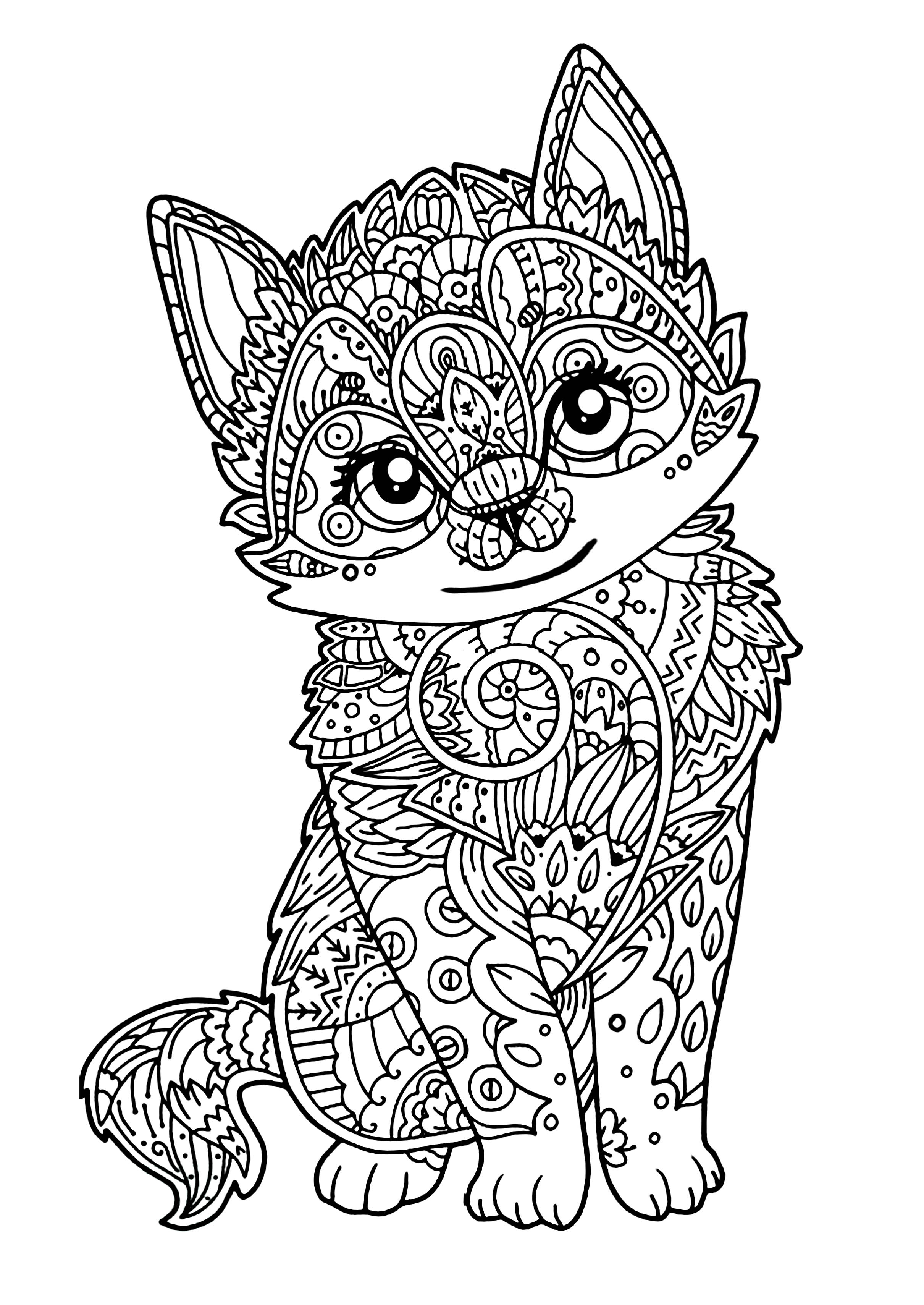 76 Kitten Coloring Pages Printable 55