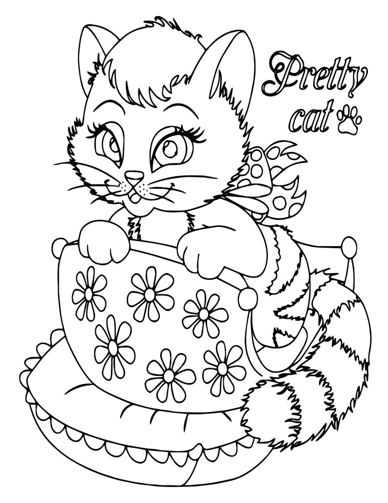 76 Kitten Coloring Pages Printable 72