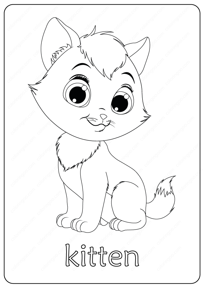 76 Kitten Coloring Pages Printable 75