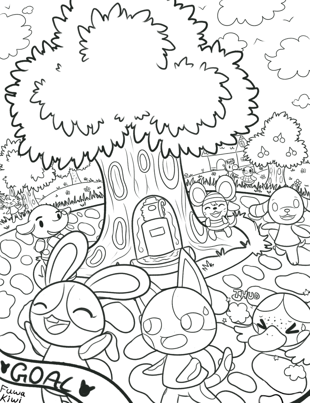 80 Animal Crossing Coloring Pages Printable 13