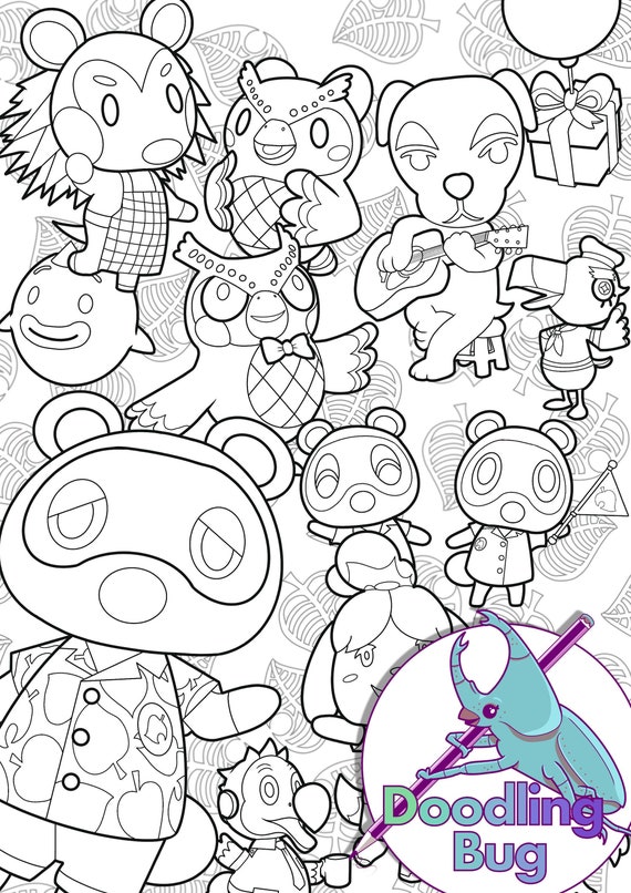 80 Animal Crossing Coloring Pages Printable 14