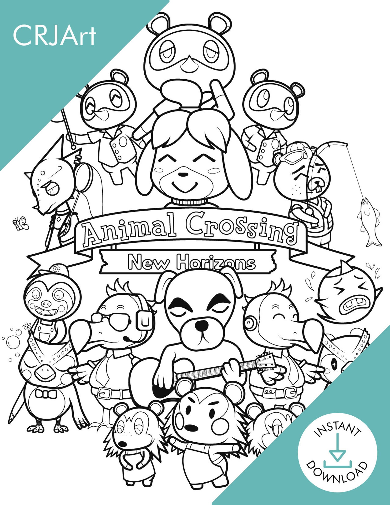 80 Animal Crossing Coloring Pages Printable 23