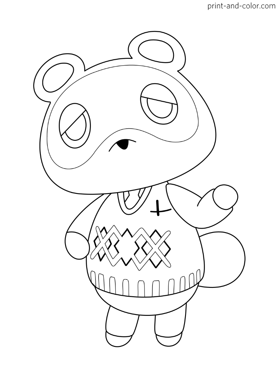 80 Animal Crossing Coloring Pages Printable 6