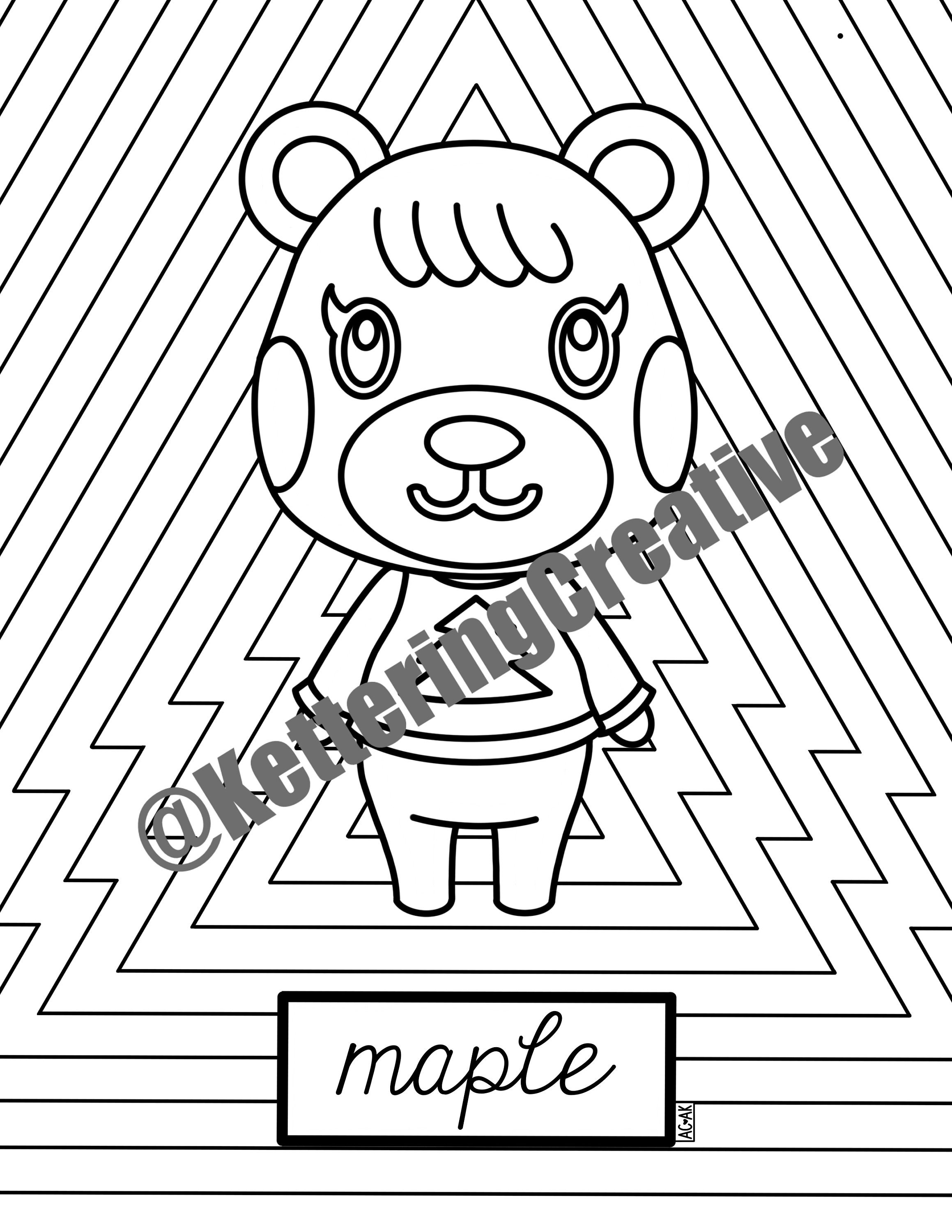 80 Animal Crossing Coloring Pages Printable 80