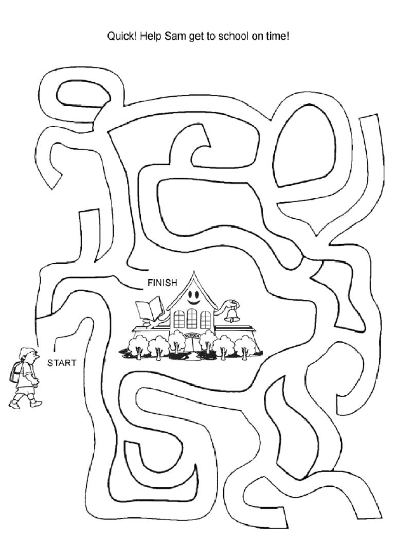 83 Easy Mazes Coloring Printable for Kids 13