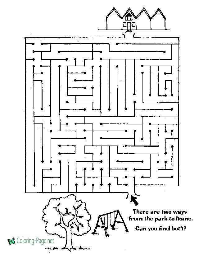 83 Easy Mazes Coloring Printable for Kids 17