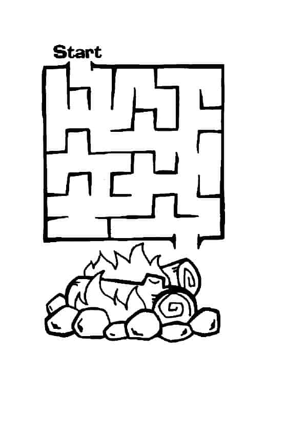 83 Easy Mazes Coloring Printable for Kids 18