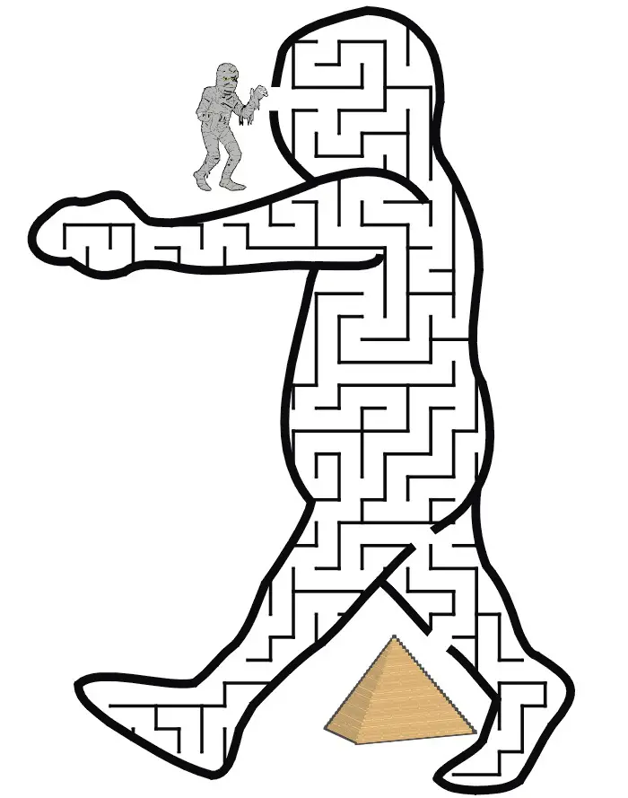 83 Easy Mazes Coloring Printable for Kids 27