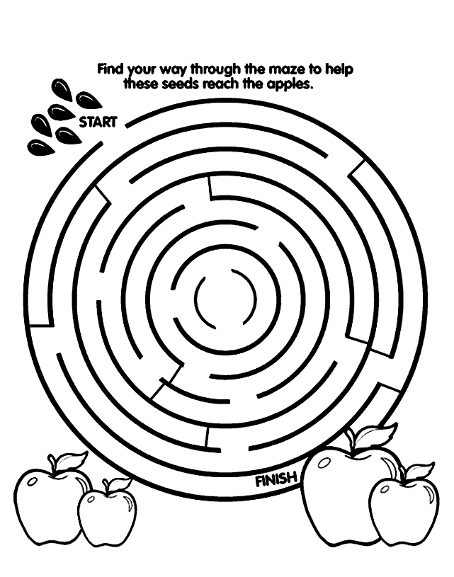 83 Easy Mazes Coloring Printable for Kids 32