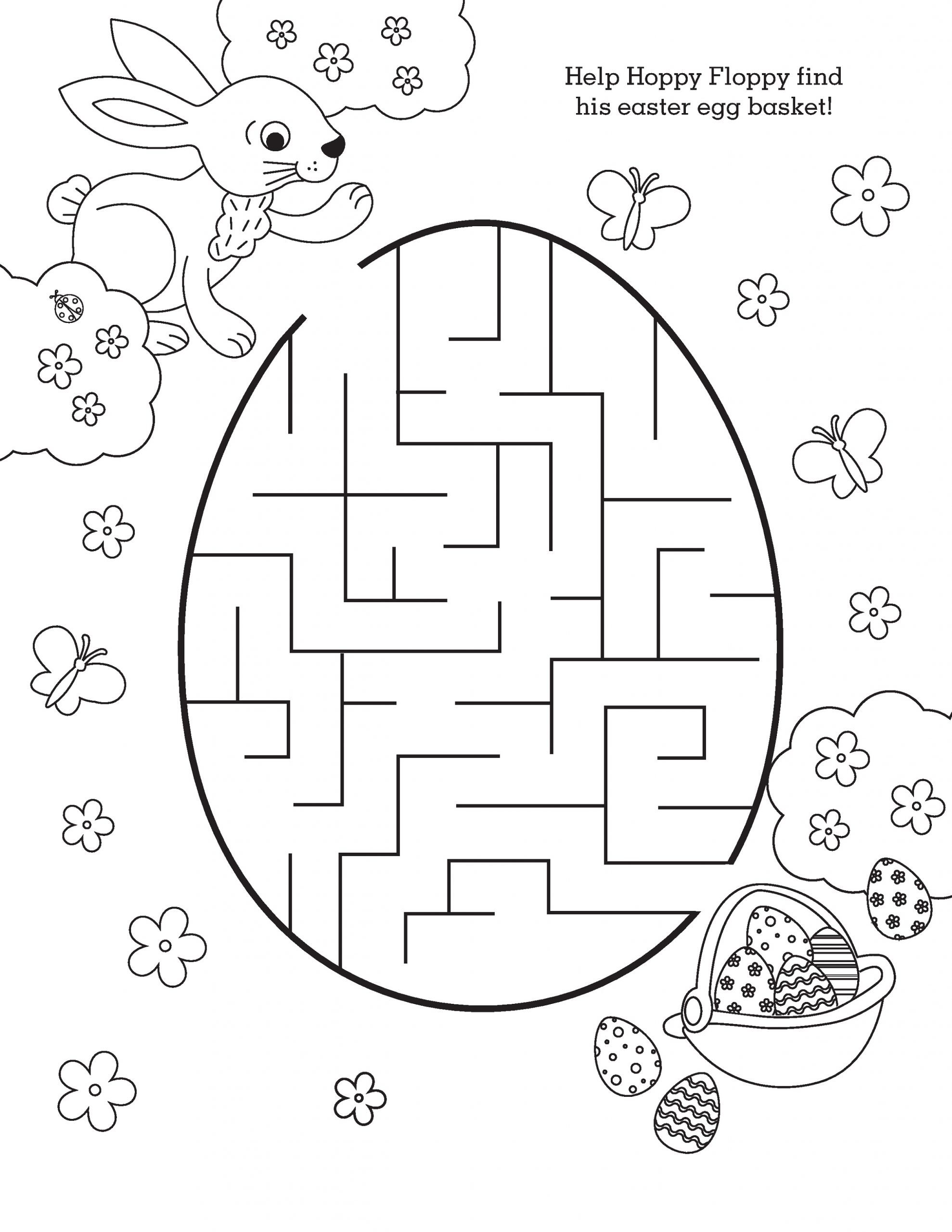 83 Easy Mazes Coloring Printable for Kids 4