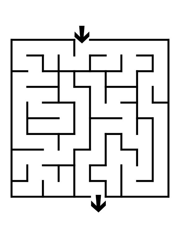 83 Easy Mazes Coloring Printable for Kids 48