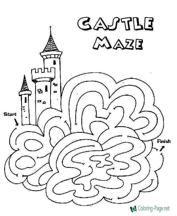 83 Easy Mazes Coloring Printable for Kids 5