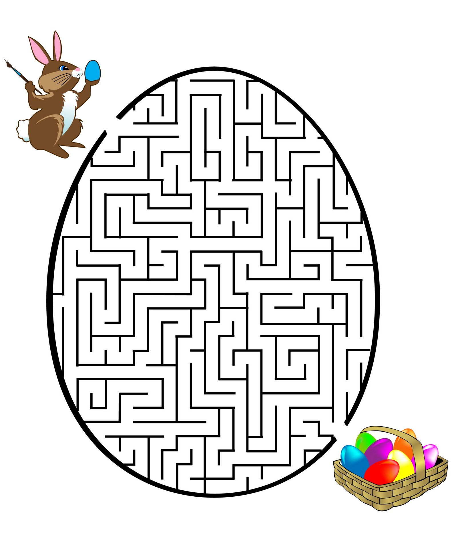 83 Easy Mazes Coloring Printable for Kids 53