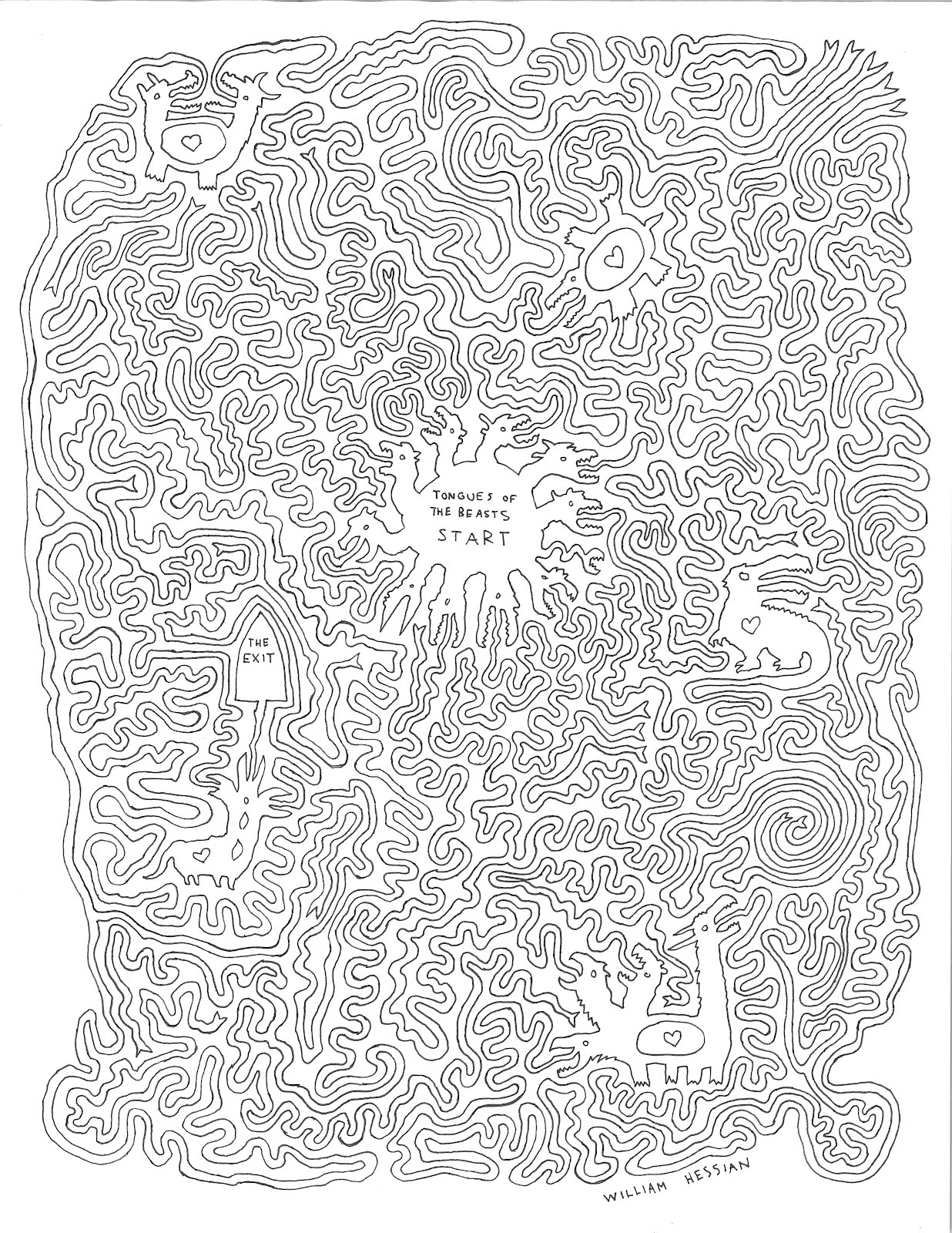 83 Easy Mazes Coloring Printable for Kids 57