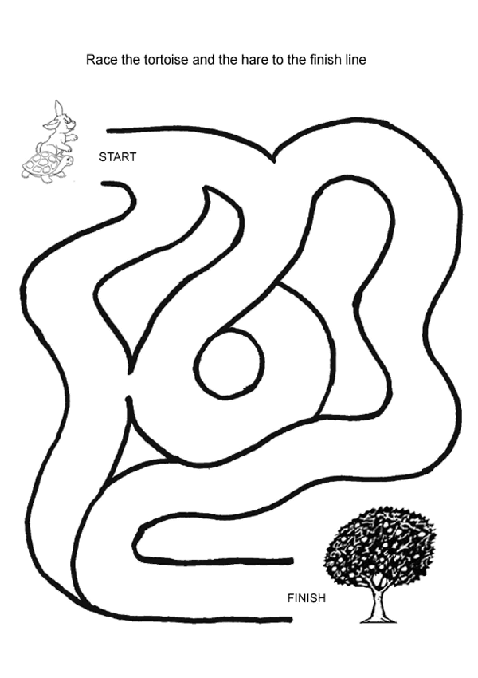 83 Easy Mazes Coloring Printable for Kids 58