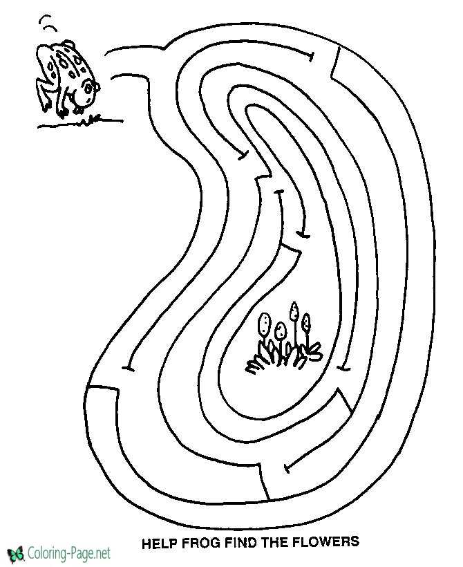 83 Easy Mazes Coloring Printable for Kids 6