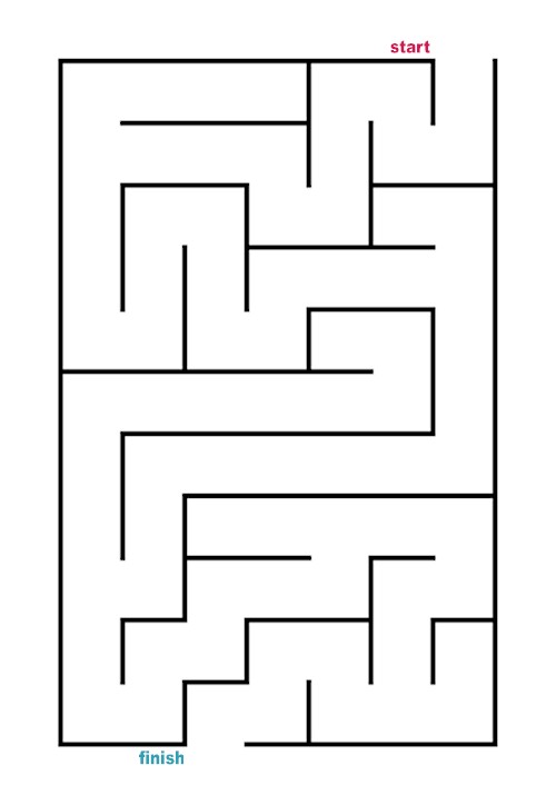 83 Easy Mazes Coloring Printable for Kids 70