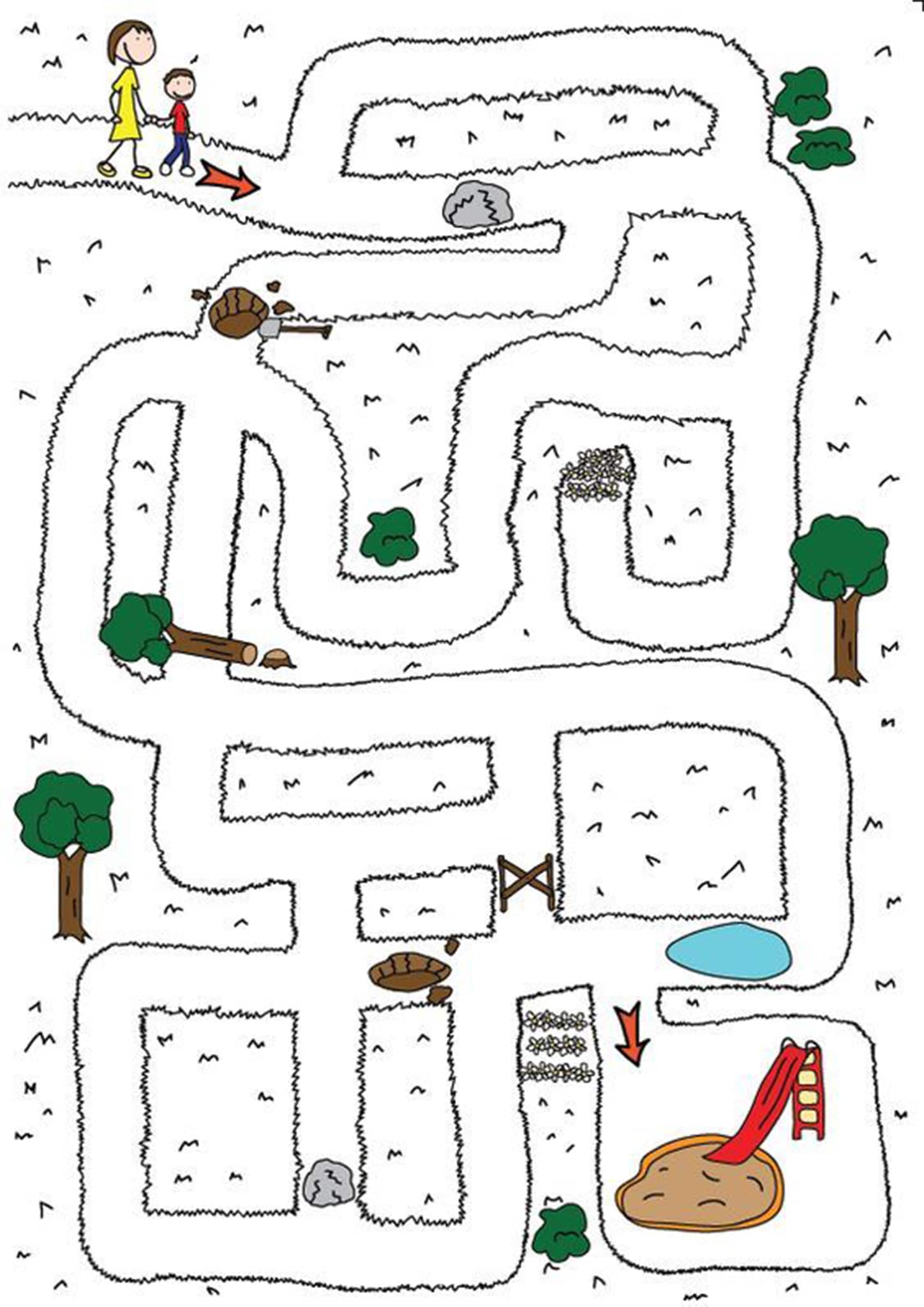 83 Easy Mazes Coloring Printable for Kids 72