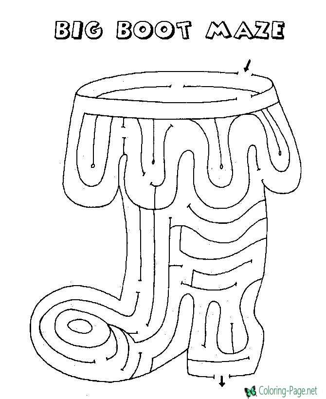 83 Easy Mazes Coloring Printable for Kids 74