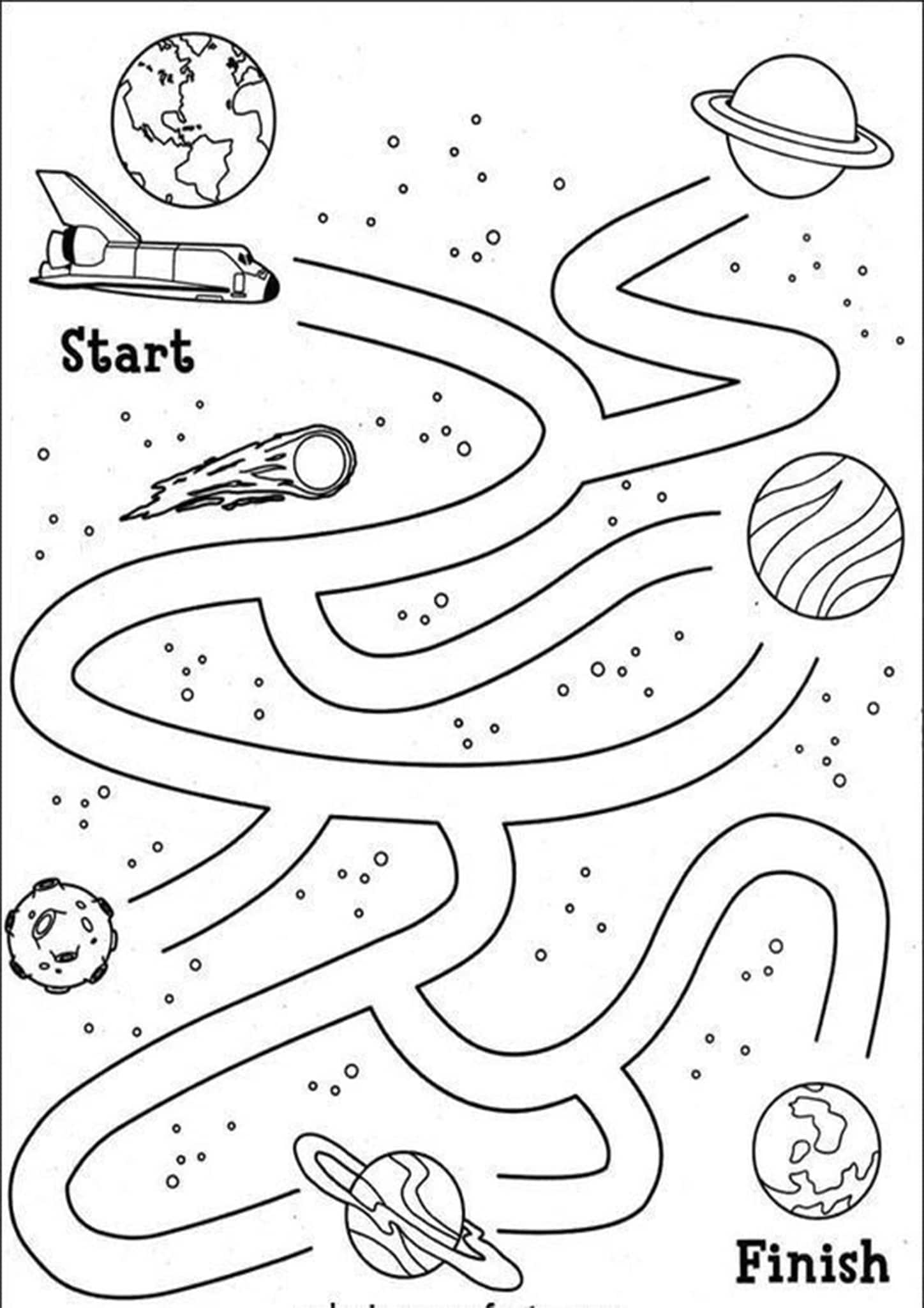 83 Easy Mazes Coloring Printable for Kids 75