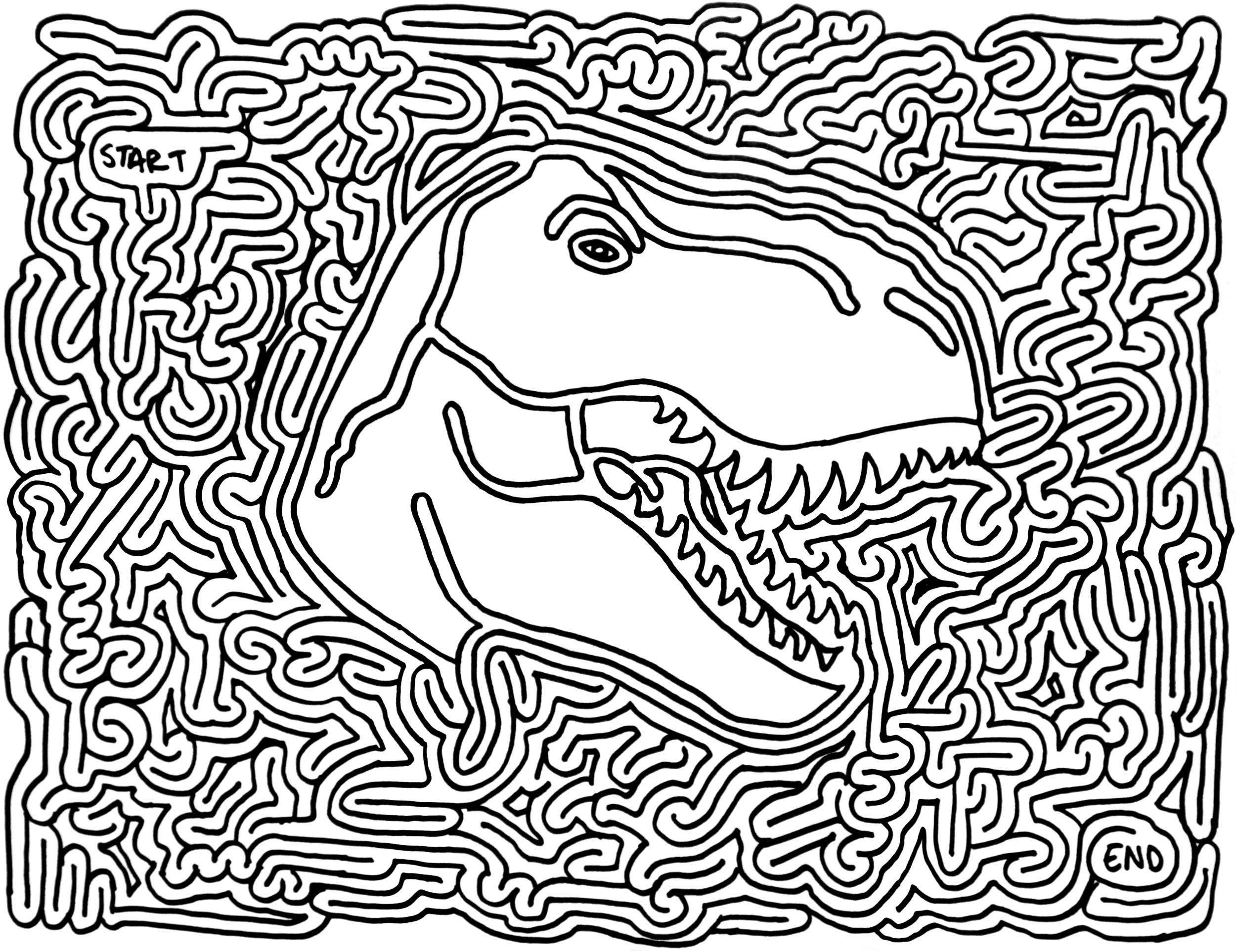 83 Easy Mazes Coloring Printable for Kids 78