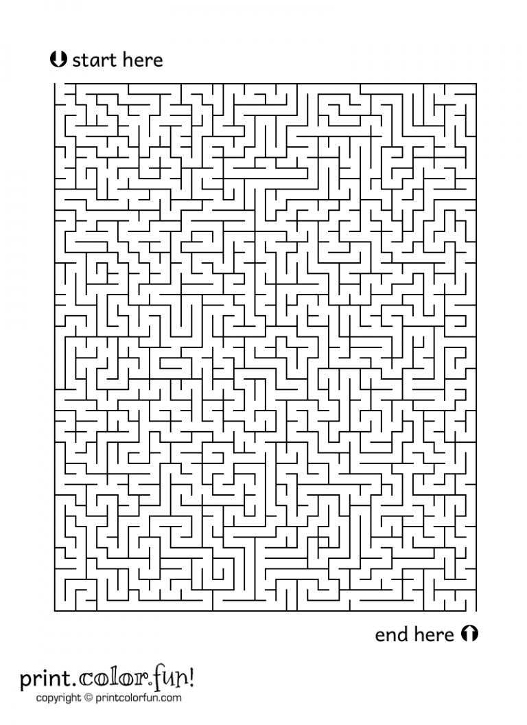 83 Easy Mazes Coloring Printable for Kids 79