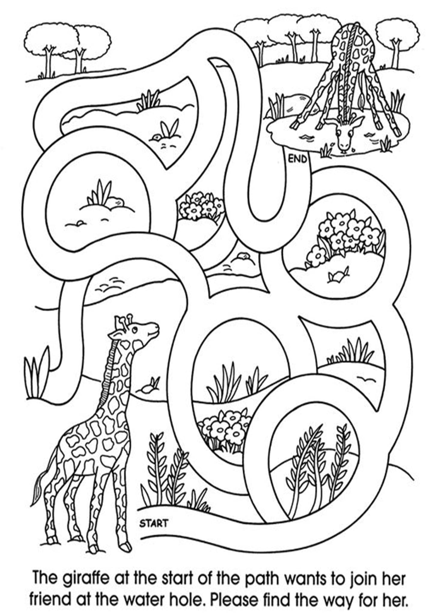 83 Easy Mazes Coloring Printable for Kids 9