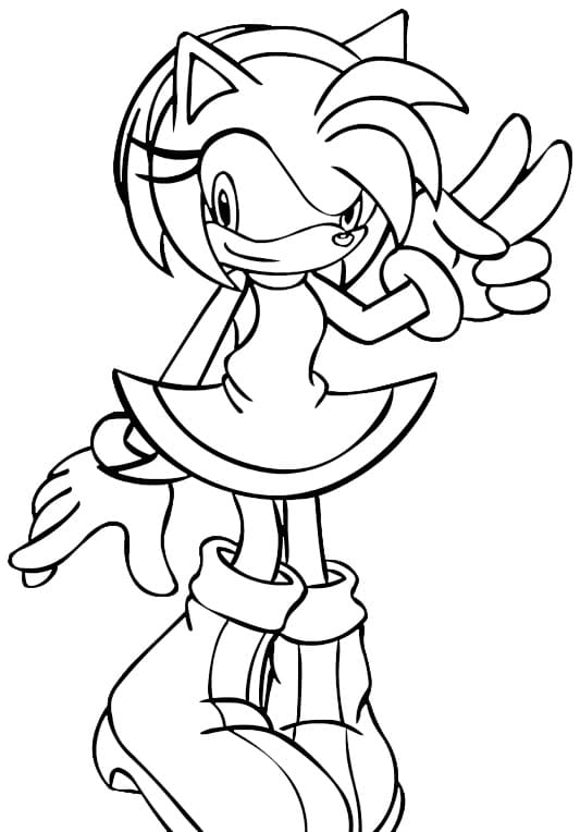 85 Amy Rose Coloring Pages Printable 16