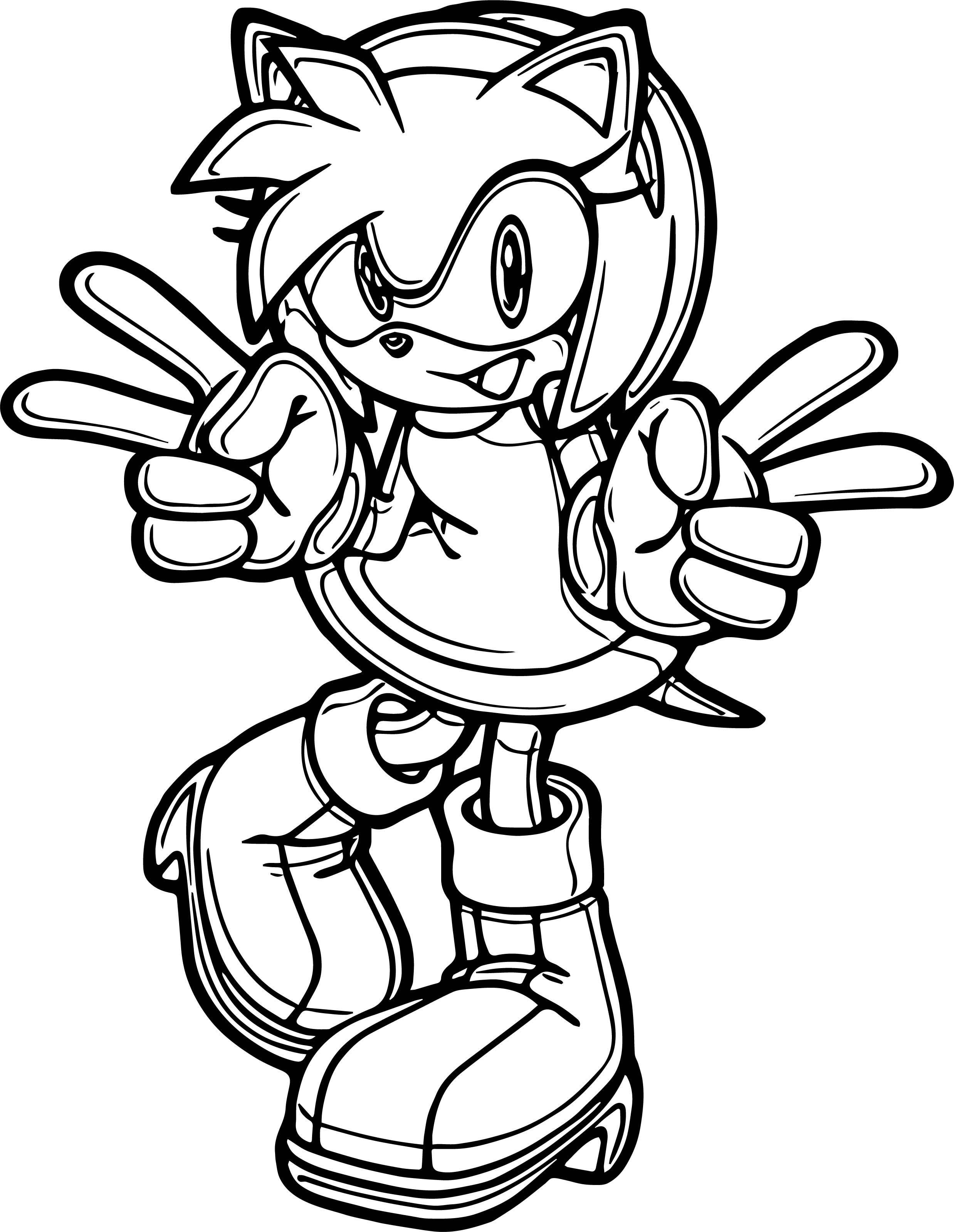 85 Amy Rose Coloring Pages Printable 23