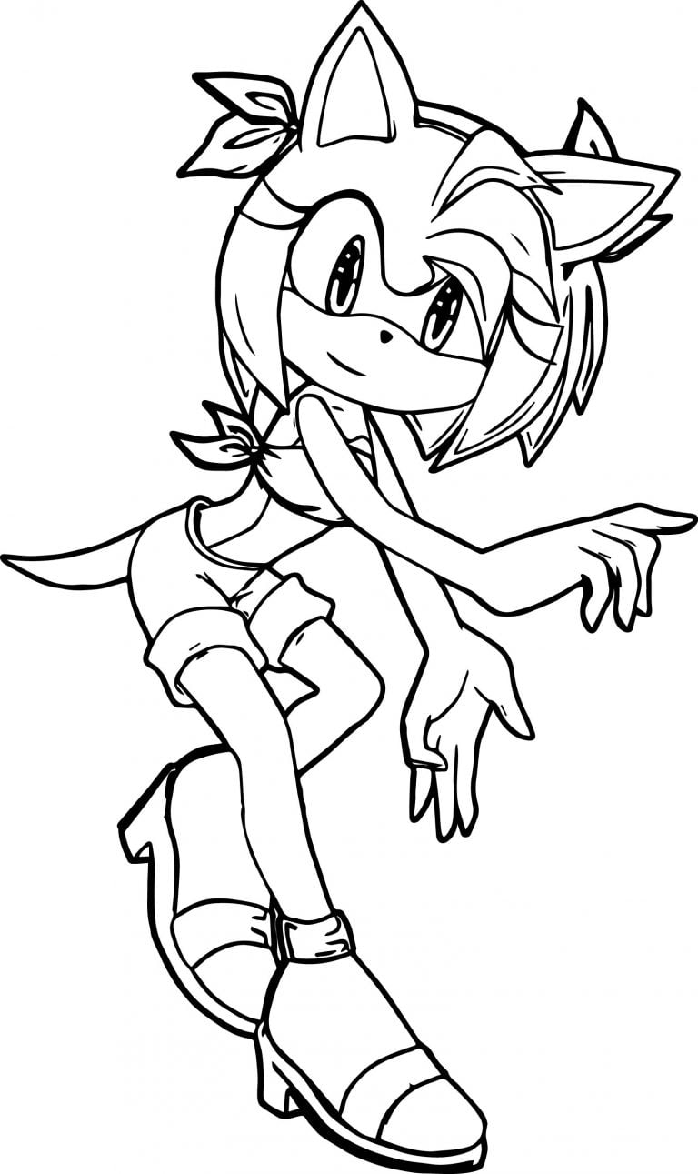 85 Amy Rose Coloring Pages Printable 24