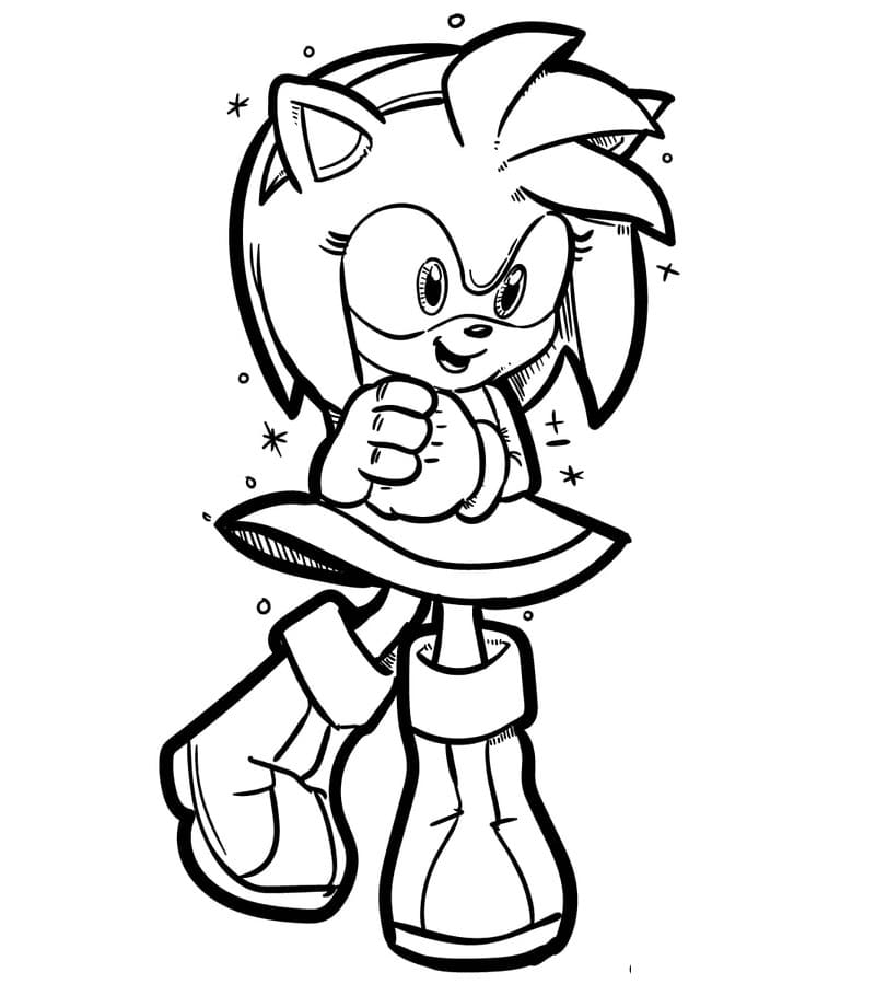 85 Amy Rose Coloring Pages Printable 25