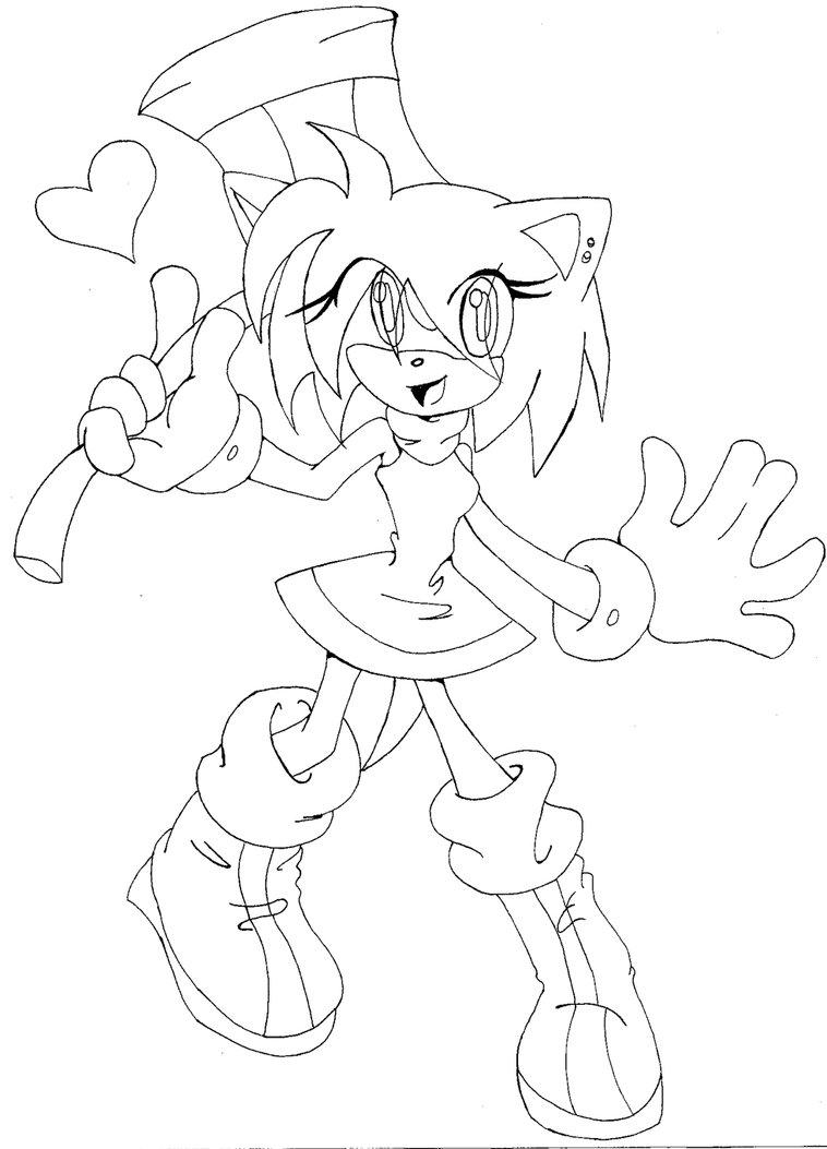 85 Amy Rose Coloring Pages Printable 34