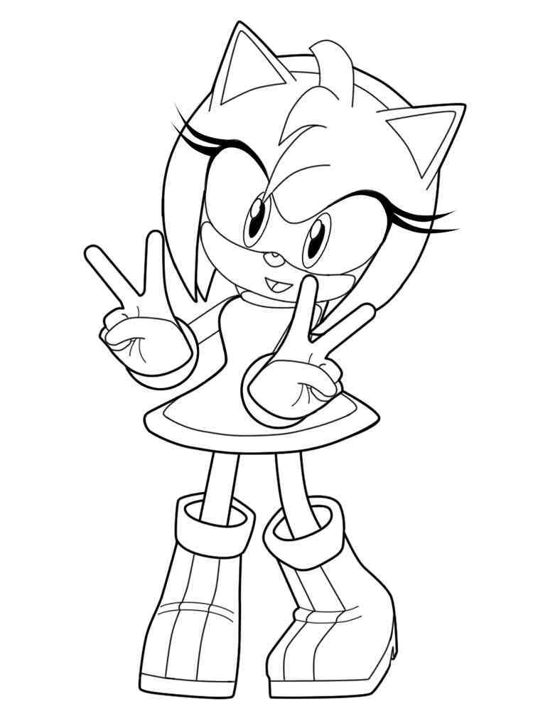 85 Amy Rose Coloring Pages Printable 5