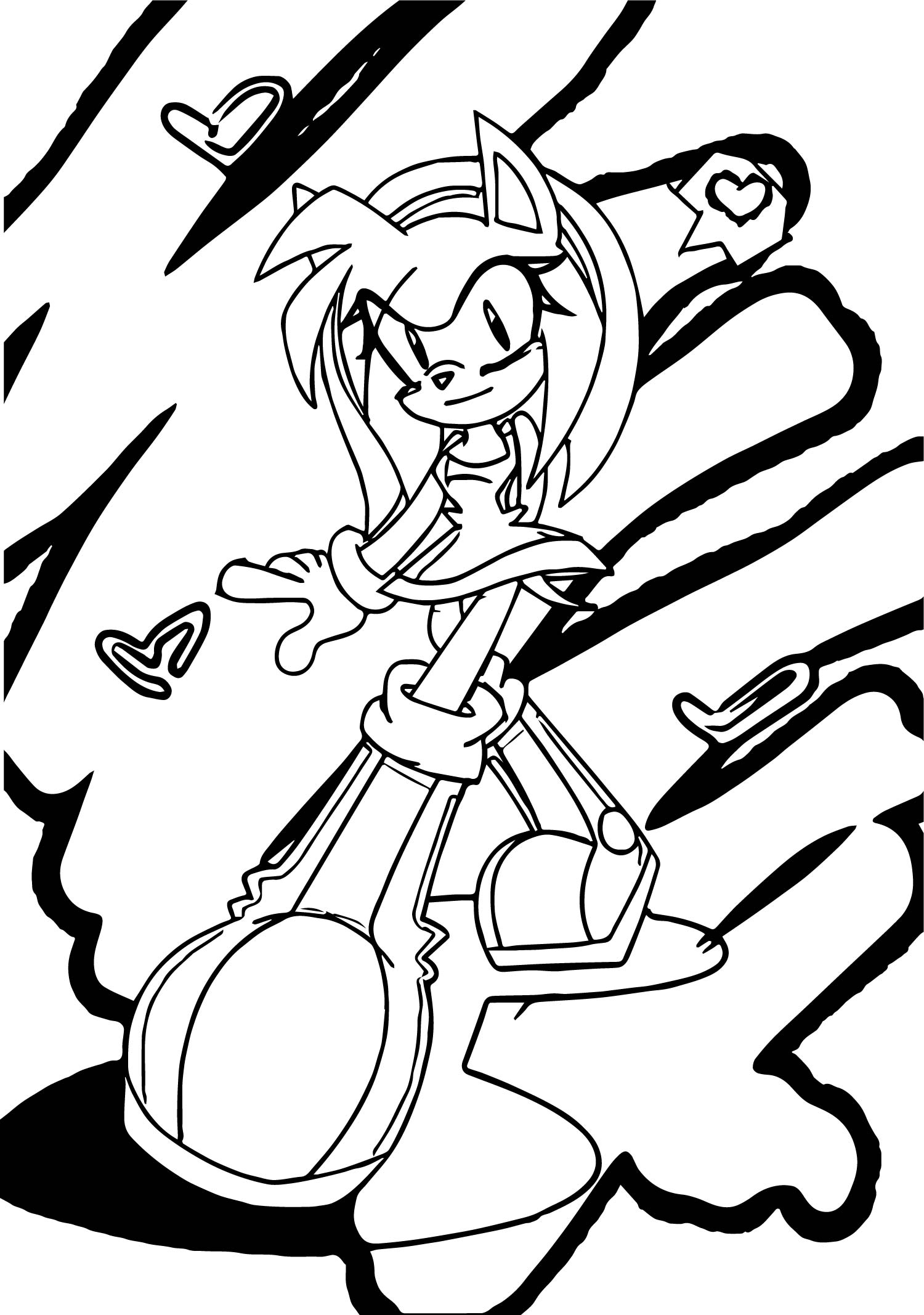 85 Amy Rose Coloring Pages Printable 55