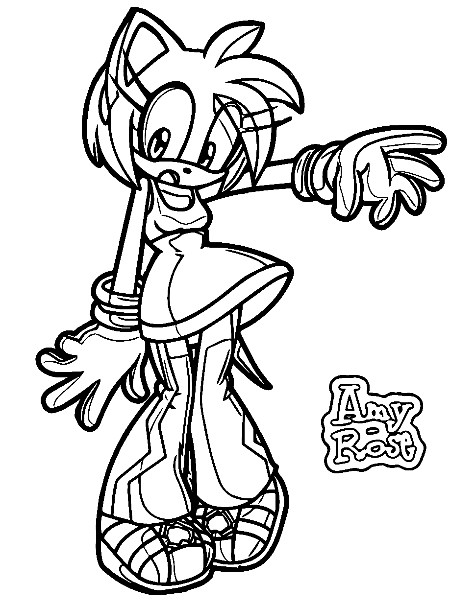 85 Amy Rose Coloring Pages Printable 58