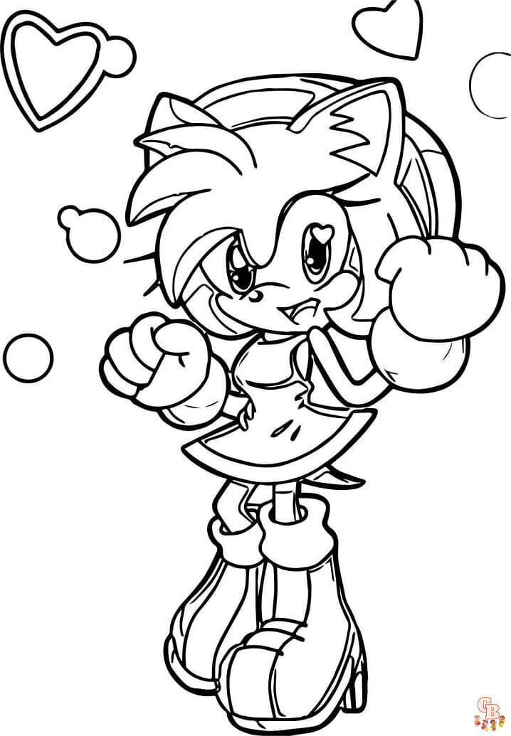 85 Amy Rose Coloring Pages Printable 64